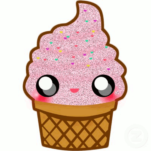 Ice Cream Kawaii Pink Glitter GIF