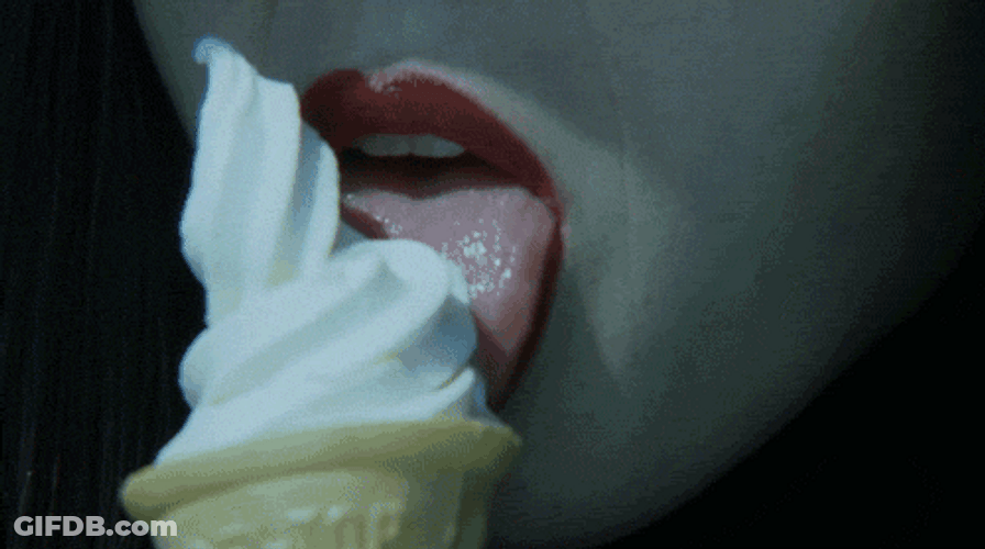 Ice Cream Lick Lipstick GIF