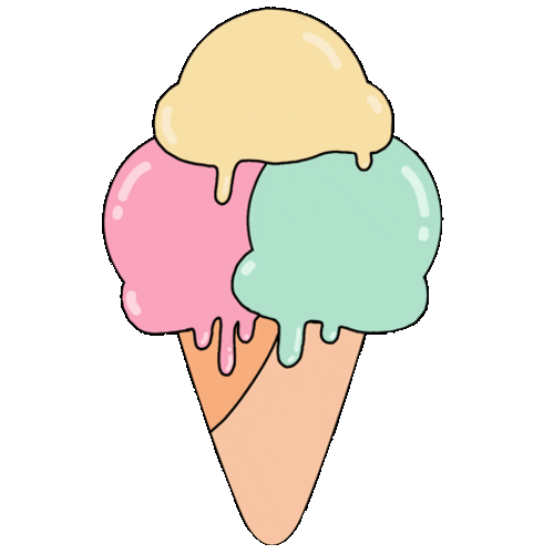 Ice Cream Melting Cute Sticker GIF