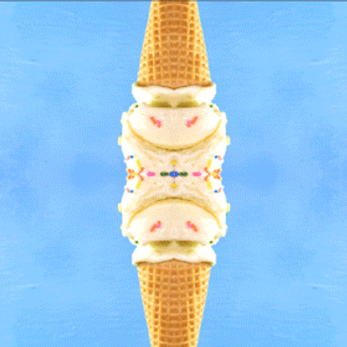 Ice Cream Melting Trippy Mirror GIF