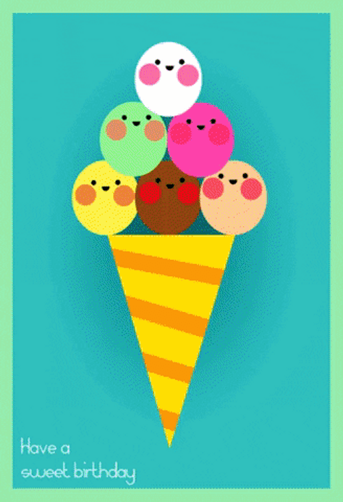 Ice Cream Sweet Birthday GIF