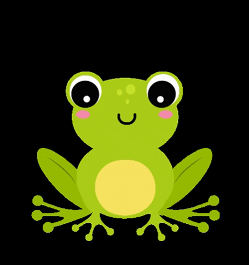 Ice Cream Time Cute Frog GIF