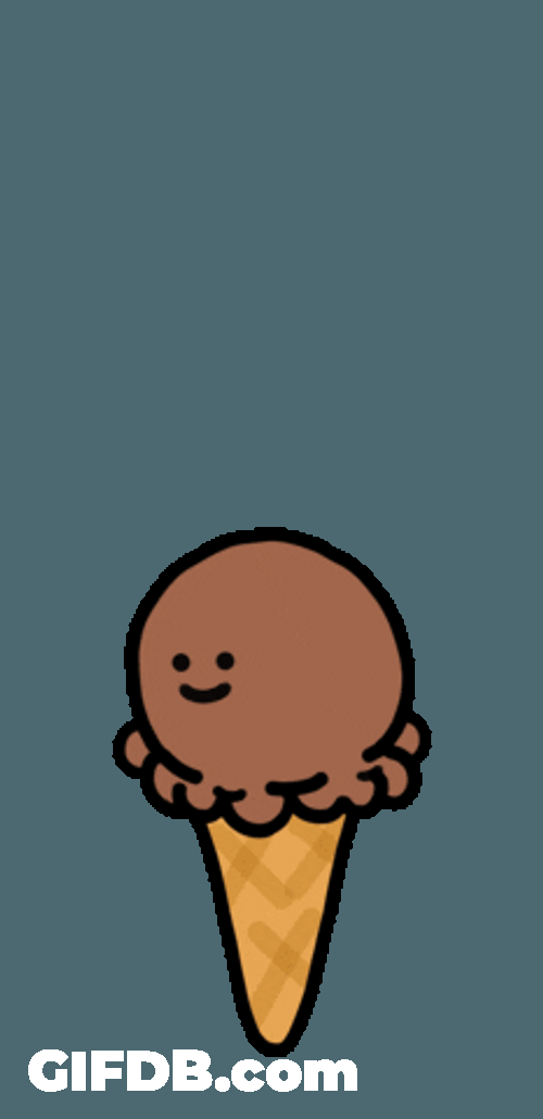 Ice Cream Triple Scoop Cartoon GIF
