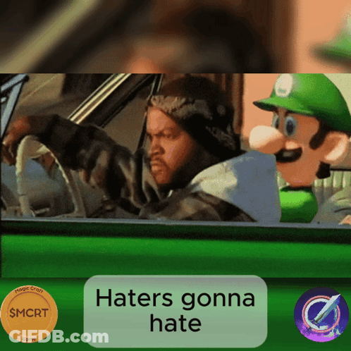 Ice Cube And Mario In Car Haters Gonna Hate GIF