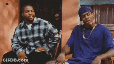 Ice Cube And Snoop Dogg Sitting On Porch GIF
