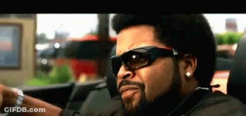 Ice Cube Driving Car In Sunglasses And Watch GIF