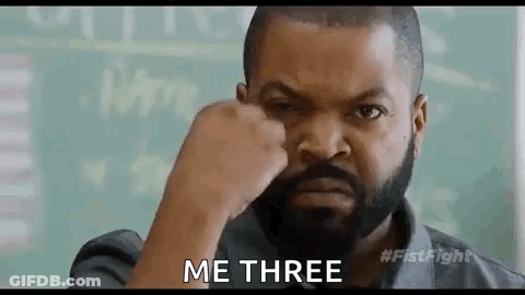 Ice Cube Fist Bump Saying Me Three GIF