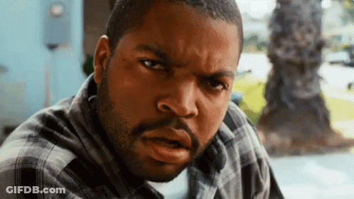 Ice Cube Is Wearing A Plaid Shirt And Making A Serious Face . GIF