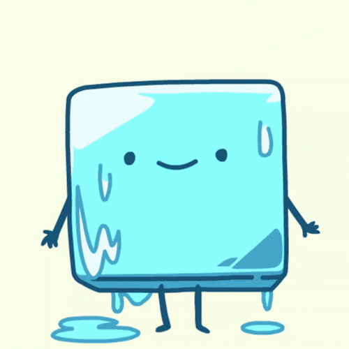 Ice Cube Melts Hi GIF