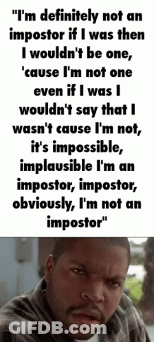 Ice Cube Says He Is Not An Impostor GIF