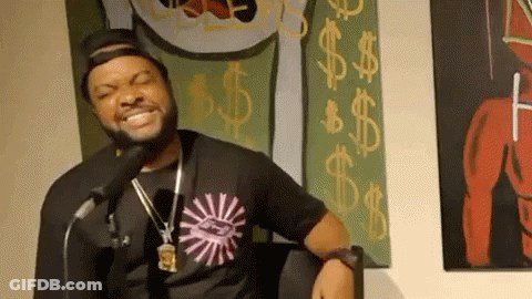 Ice Cube Sitting In Front Of Microphone GIF
