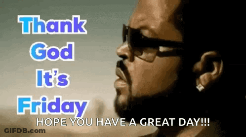 Ice Cube Sunglasses Thank God It's Friday GIF