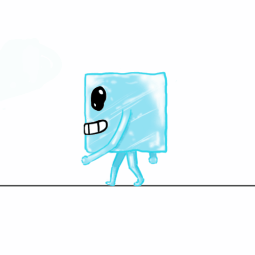 Ice Cube Walking GIF