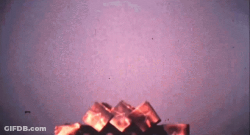 Ice Cubes On A Table GIF