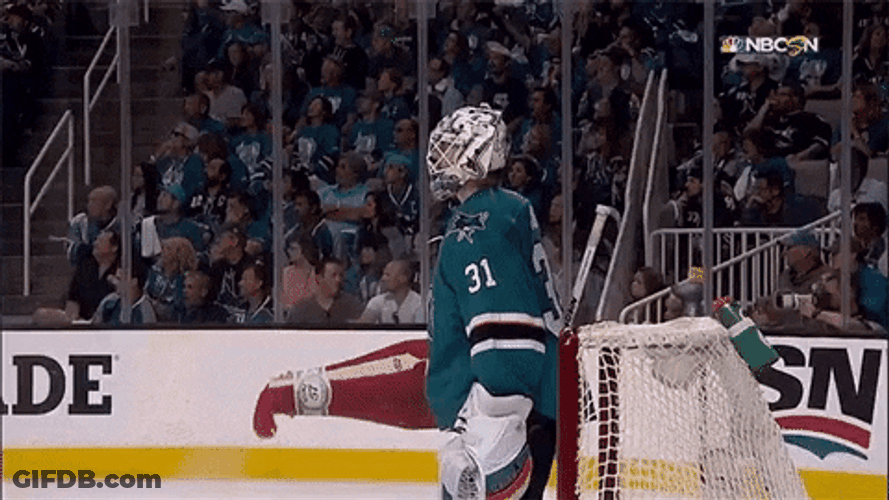 Ice Hockey Player Fired Up Ready To Rumble GIF