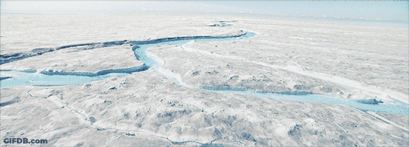 Ice River In Greenland GIF