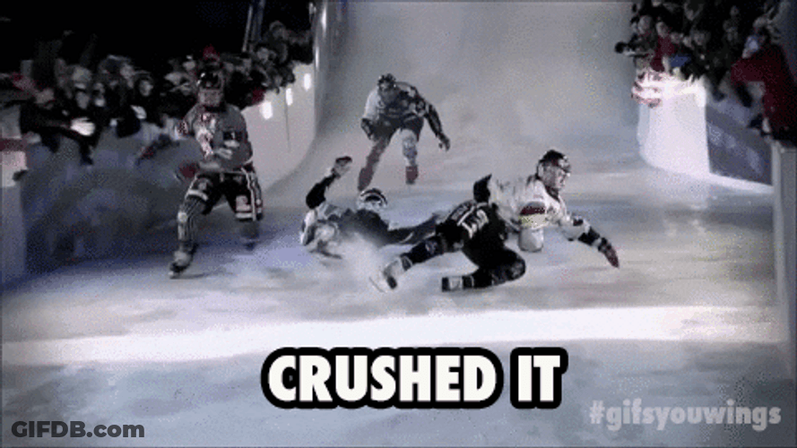 Ice Skating Crushed It GIF