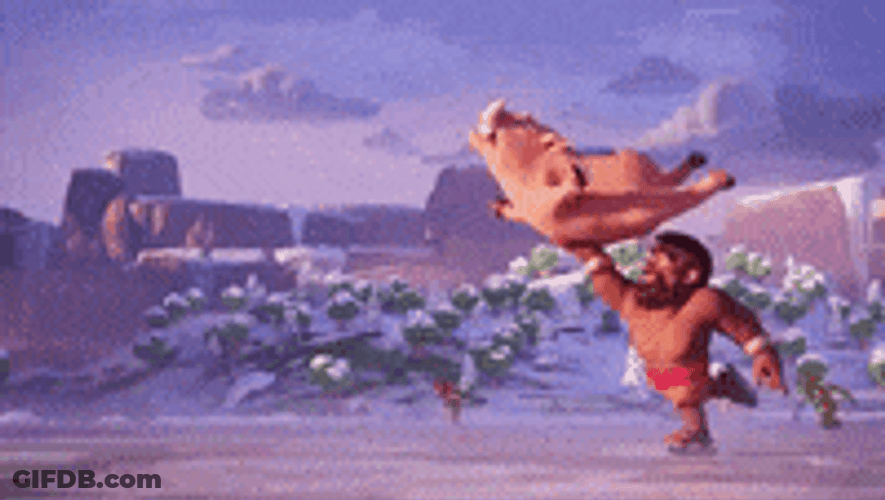 Ice Skating Hog Rider GIF