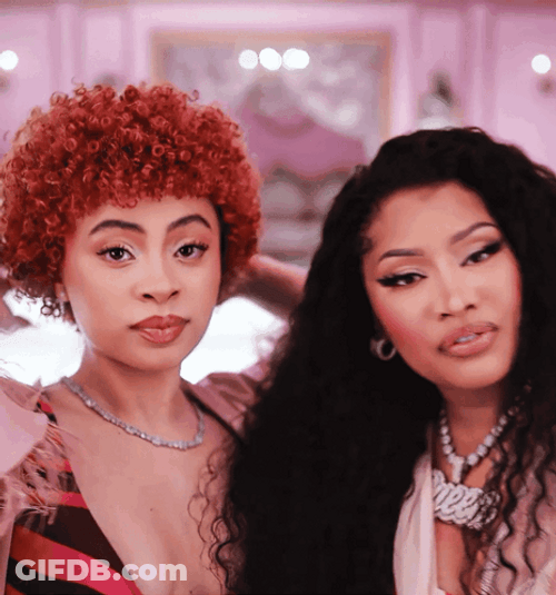 Ice Spice And Nicki Minaj Singing GIF