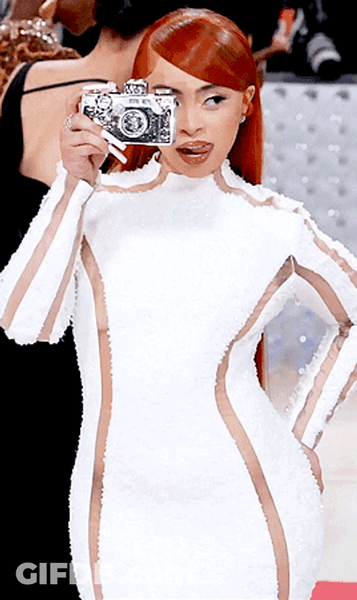 Ice Spice Holding A Camera GIF
