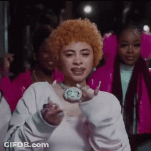 Ice Spice Pointing Her Head GIF