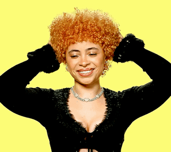 Ice Spice Touching Her Hair GIF