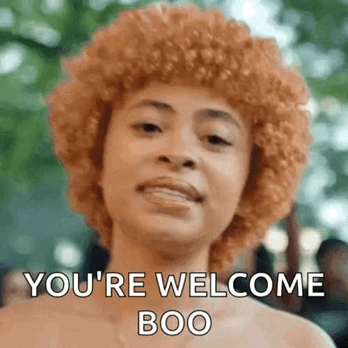 Ice Spice You're Welcome Boo GIF
