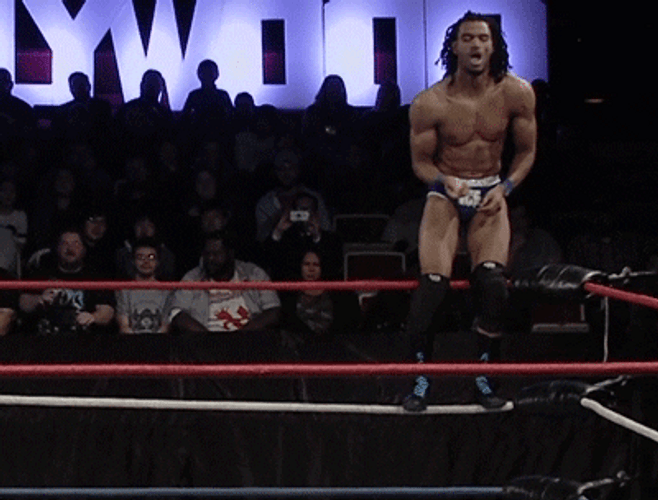 Ice Williams Balance On Ring Rope GIF