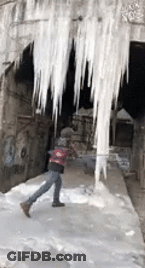 Icebreaker Huge Chunk Falling GIF