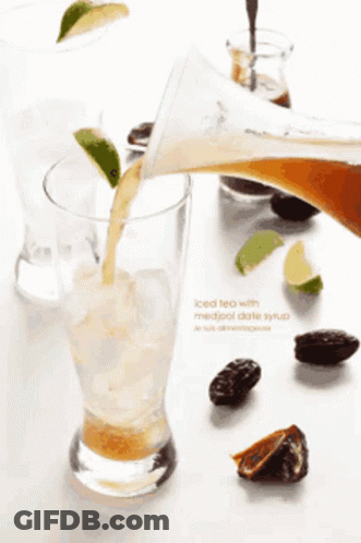 Iced Tea With Medjool Date Syrup GIF