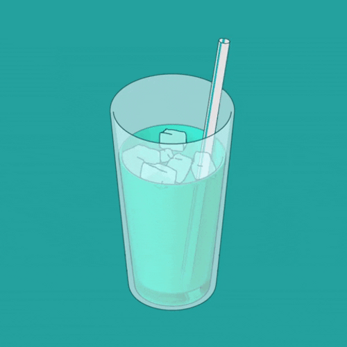 Iced Water Drink Cartoon GIF