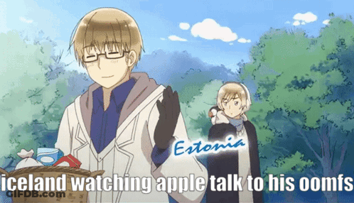 Iceland Watching Apple Talk To His Oomfs Is Written On A Poster GIF