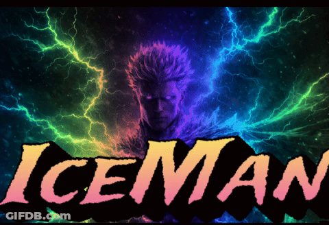 Iceman Poster With Lightning GIF