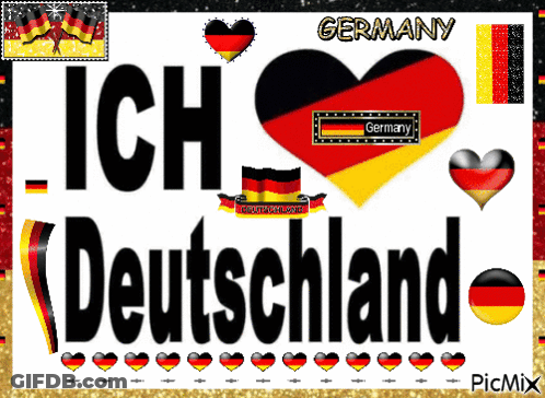 Ich Deutschland Poster With Heart GIF