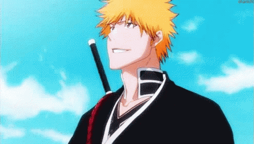 Ichigo Kurosaki Happy Windy Clear Skies GIF