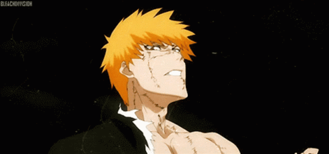 Ichigo Kurosaki Hollow Mask Transform Strip GIF