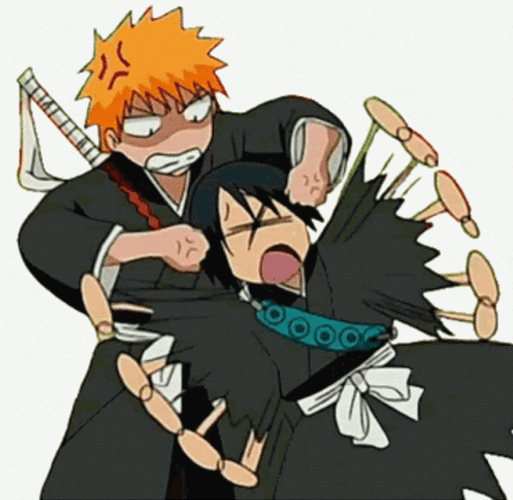 Ichigo Kurosaki Rukia Head Knuckle Bleach GIF