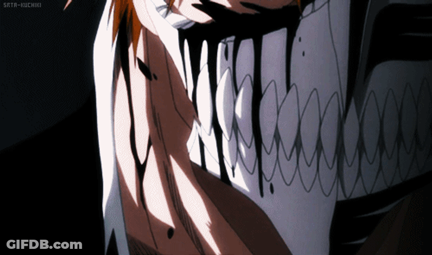 Ichigo Kurosaki Scary Hollow Shinigami Bleach GIF