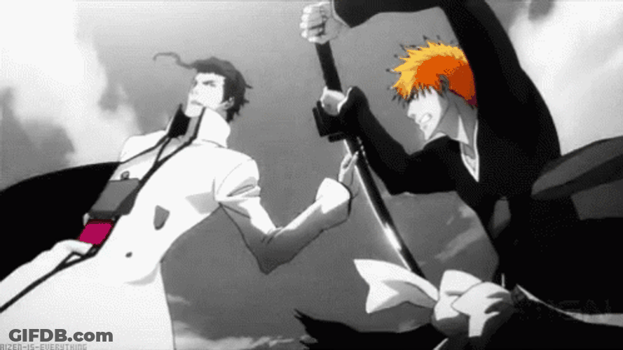Ichigo Kurosaki Versus Aizen Fight Bleach GIF