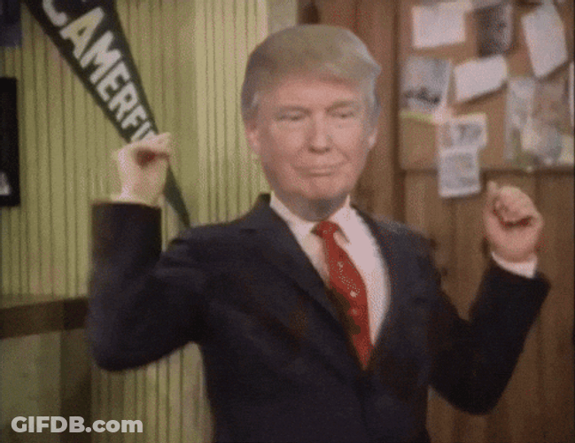 Ickey Shuffle Donald Trump Bubble Head GIF