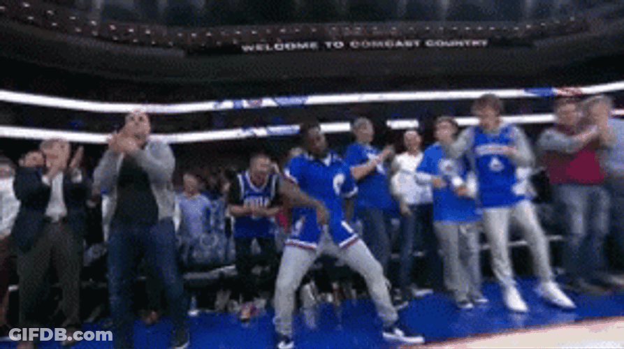 Ickey Shuffle Kevin Hart Dancing NBA Game GIF