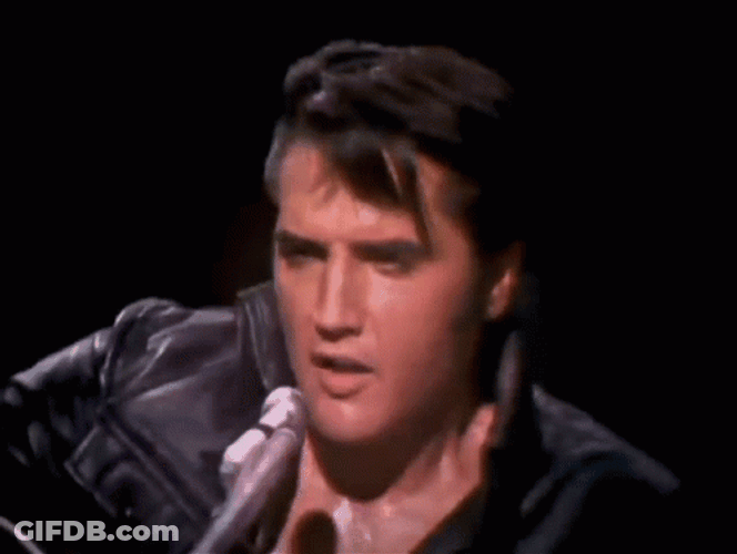 Iconic Elvis Singing And Playing Guitar GIF