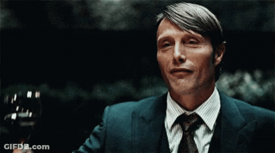 Iconic Hannibal Mads Wine Toast GIF
