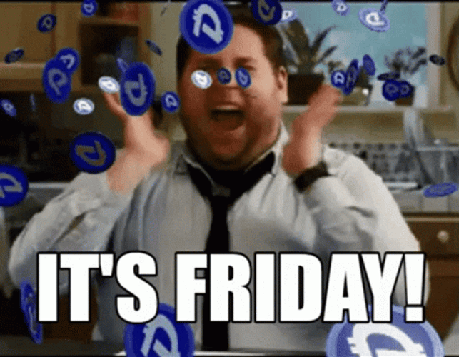 Iconic Jonah Hill Celebrating Its Friday Meme GIF