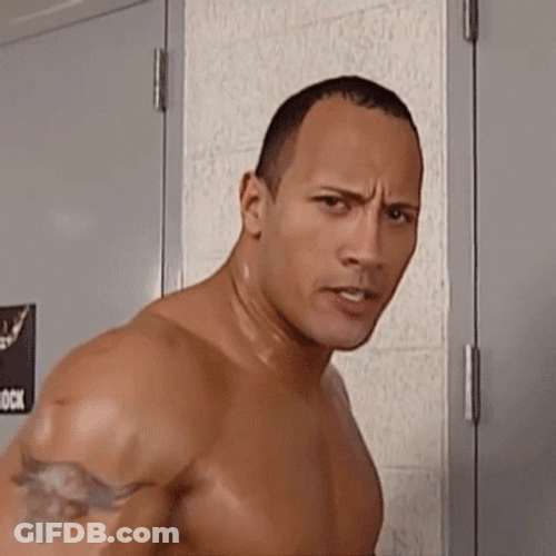 Iconic Mascular Dwayne Rock Eyebrow GIF