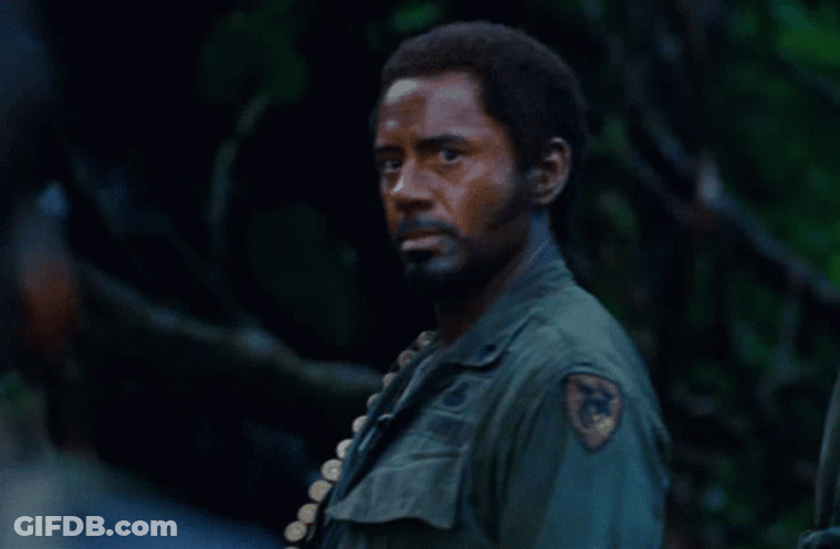 Iconic Tropic Thunder Robert My Unit GIF