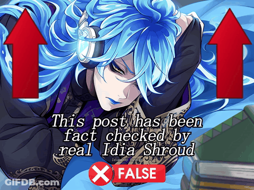 Idia Shroud Checks Post For Falsehood GIF