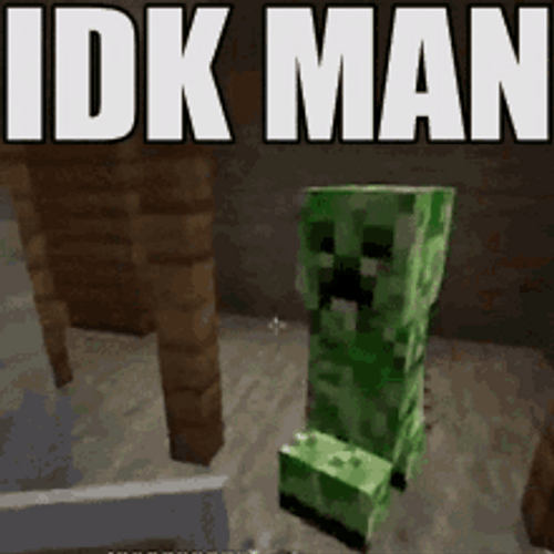 Idk I Don't Know Man Minecraft GIF