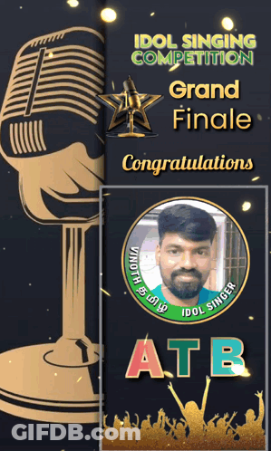 Idol Singing Competition Ad With Man GIF