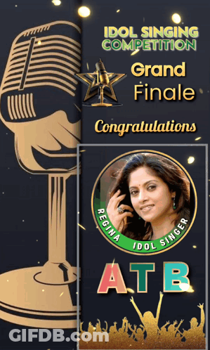 Idol Singing Competition Poster With Regina GIF